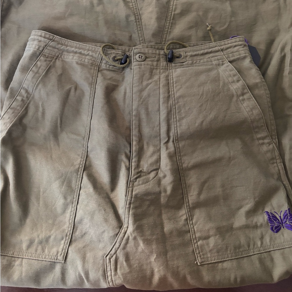 🫒 Needles Japan Olive Fatigue Skirt Unisex Size 34 🫒 - Picture 7 of 14